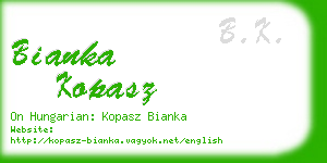 bianka kopasz business card